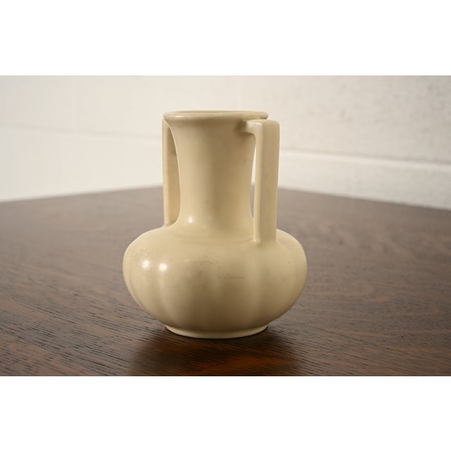 1930s Rookwood Pottery Arts & Crafts Glazed Ceramic Handled Vase, 1934 For Sale - Image 5 of 12