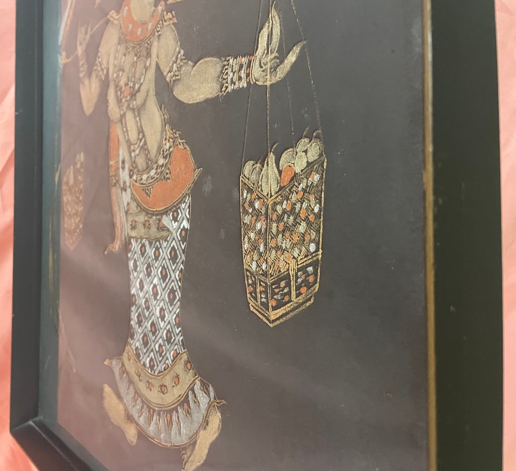 Vintage Mid-Century Thai Mixed-Media Relief Art - Unknown Artist