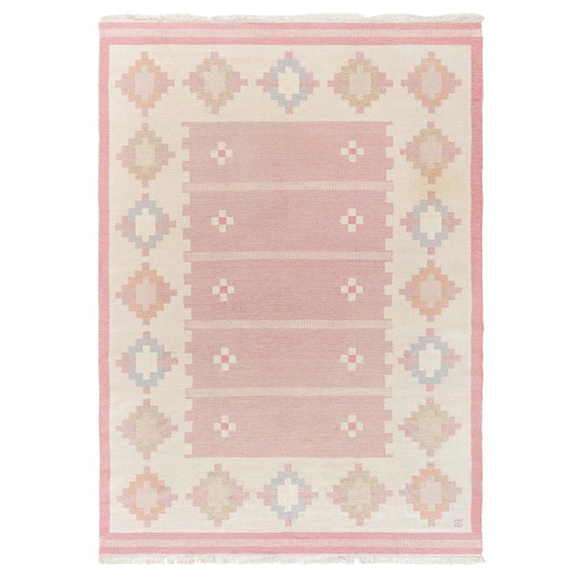 Doris Leslie Blau Vintage Swedish Double Sided Rug For Sale