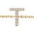 Contemporary 10K Yellow Gold Diamond Accent "T" Initial Charm and Link Bracelet For Sale - Image 3 of 6