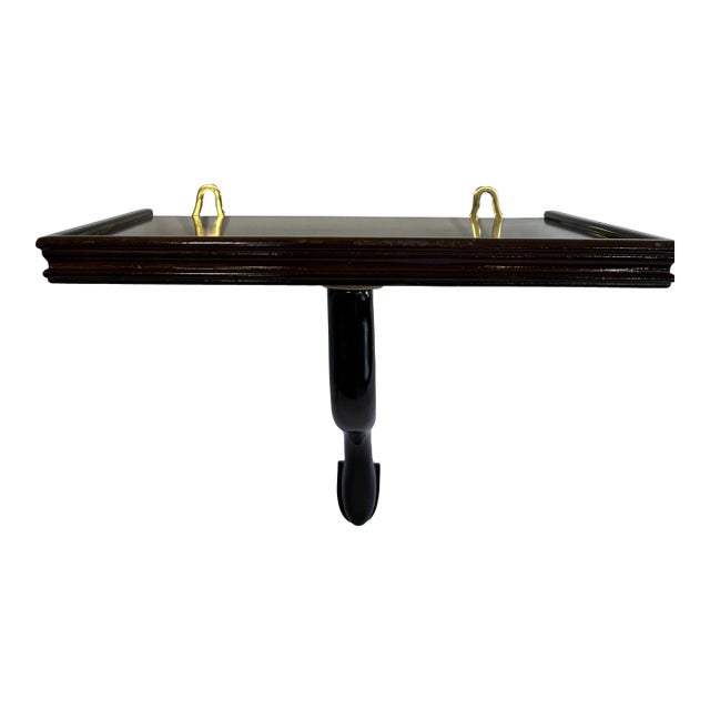 Vintage Bombay Company Mahogany Wall Display Shelf With Curved Support Bracket For Sale