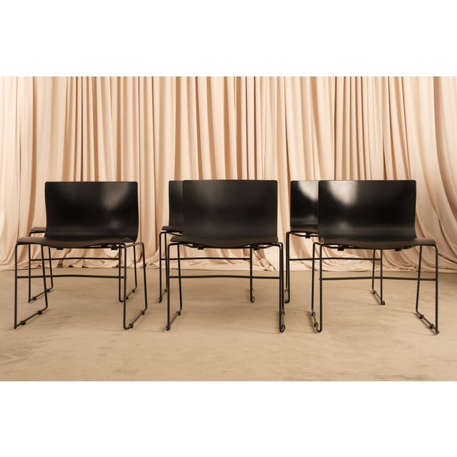 Vintage "Handkerchief" Stacking Chairs by Lella & Massimo Vignelli for Knoll Studio, Usa, 1985 — Set of 6 For Sale In Chicago - Image 6 of 11