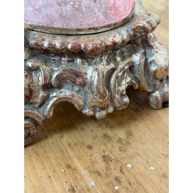 Mid 20th Century Murano Barovier & Toso Style Pink Bullicante Glass Table Lamps - a Pair For Sale - Image 18 of 18
