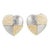 Yves Saint Laurent Paris Pair of Clip Earrings Silver and Resin Heart For Sale