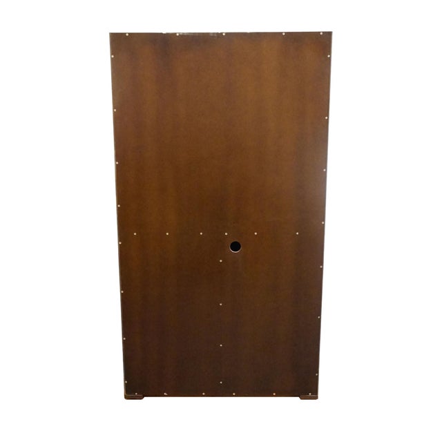 Wood Hickory White Briar Collection Burled Walnut Contemporary Modern / Art Deco 42″ Storage Armoire For Sale - Image 7 of 8