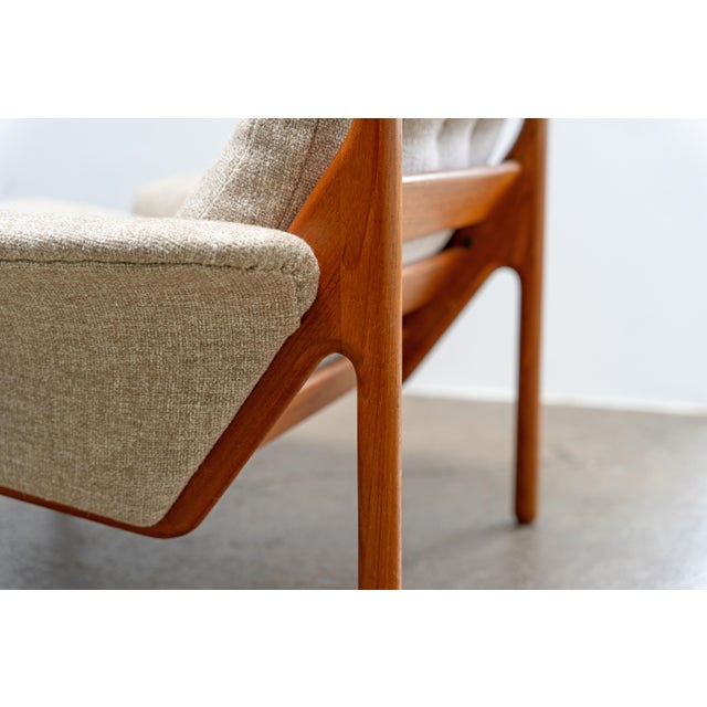 Wood Lounge Chairs by Illum Wikkelsø for C F Christensen Silkeborg, 1970s, Set of 2 For Sale - Image 7 of 11