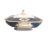 Meakin & Co. Antique J & G Meakin Newark Soup Tureen & Bowl Set – Blue Floral & Gold Trim- 7 Pieces For Sale - Image 4 of 9