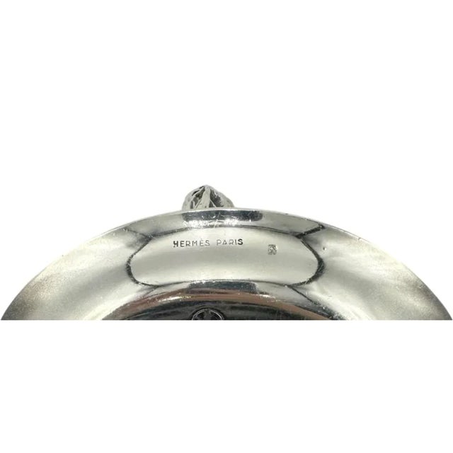 Silver Vintage Hermes Paris Equestrian Horse Head Ashtray For Sale - Image 8 of 17