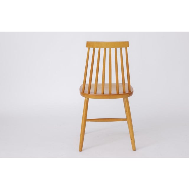 Vintage Scandinavian Swedish Beechwood Pinocchio Dining Chair by Yngve Ekström, 1960s For Sale - Image 4 of 9