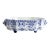 19th Century French Faience Creil Et Montereau Blue & White Floral Ironstone Jardiniere Cachepot Centerpiece For Sale