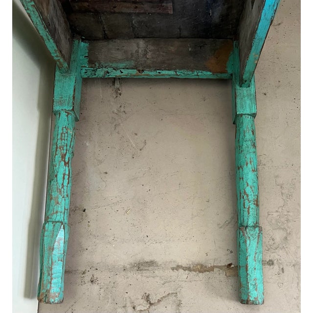 Tiffany Blue Farmhouse Table 19thC For Sale - Image 8 of 11