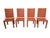 Vintage Chairs in Orange Leather and Iron, 1980, Set of 4 For Sale - Image 10 of 11
