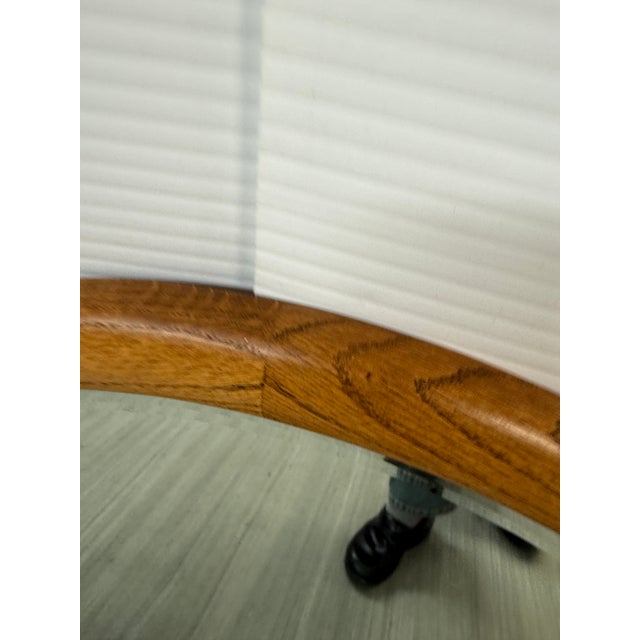 Vintage Round Oak Framed Wall Mirror For Sale - Image 10 of 12