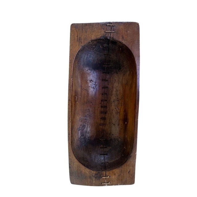 Antique Large Wooden Dough Bowl or Trencher Bowl, C. Early 20th Century For Sale - Image 10 of 16