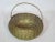 Metal Vintage Round Woven Brass Basket For Sale - Image 7 of 7