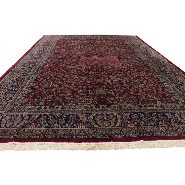 Textile Antique Indian Agra Rug - 09'11 x 13'10 For Sale - Image 7 of 10