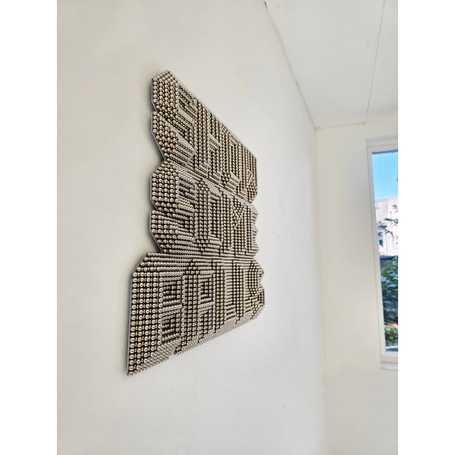 Contemporary Wall Mounted Heavy Metal Sculpture from Jan Paul For Sale - Image 3 of 18
