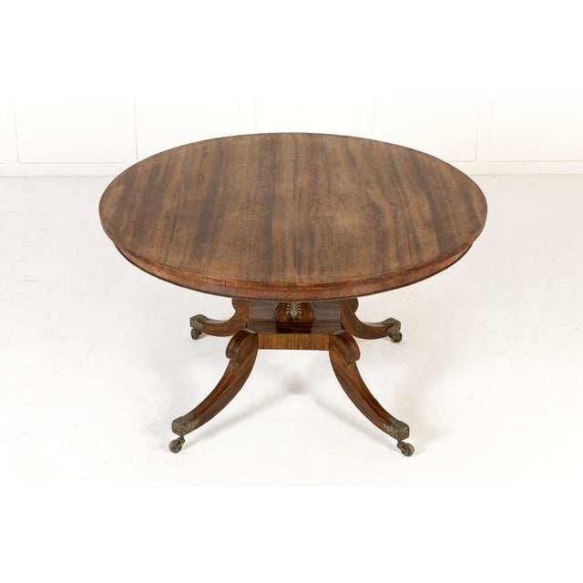 19th Century English Regency Rosewood Centre Table For Sale - Image 9 of 9
