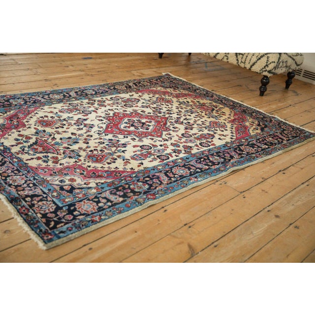 Antique Mohajeran Sarouk Rug - 4'11" x 7'1" For Sale - Image 9 of 12