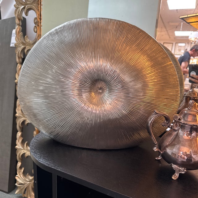 Arte Italica Pewter Nautilus Vase For Sale - Image 11 of 12