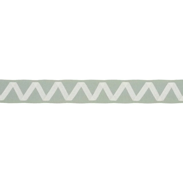 Elegant yet delightfully unfussy, Legere Tape features an appliquéd zigzag stripe on a simple cotton ground. Rendered in...
