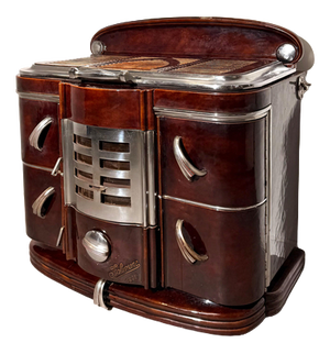 Art Deco Enamel and Chrome 4839 Stove Cooker from Fobrux