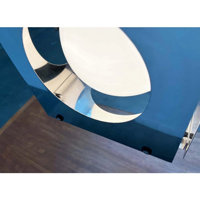 Mid-Century Modern Italian Space Age Cubo Metal and Glass Pendant Lamp from Tronconi, 1960s For Sale - Image 6 of 18