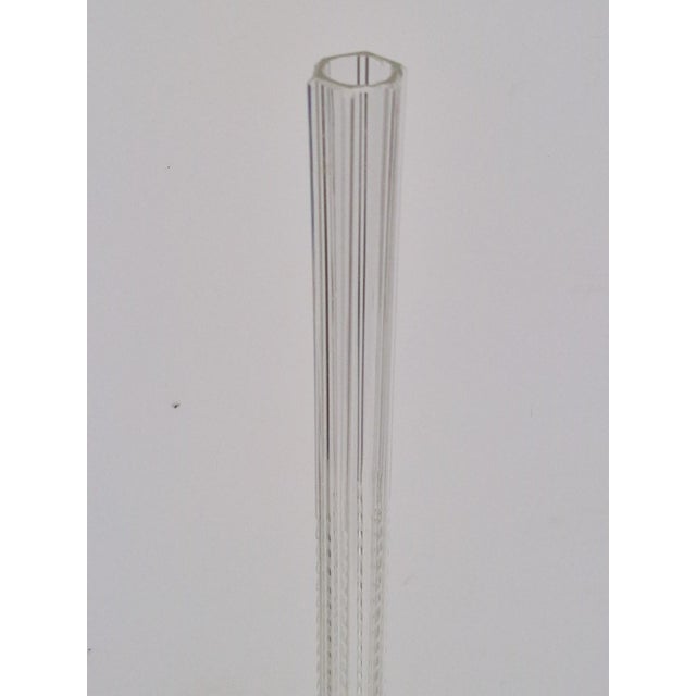 Art Nouveau French Gladioli Fluted Glass Vase, 1920s For Sale - Image 13 of 15