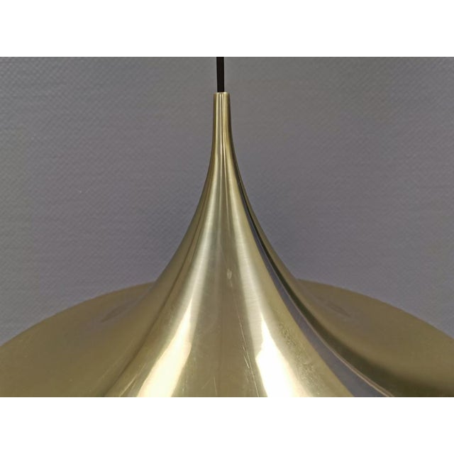 Vintage Golden Semi Hanging Lamp by Claus Bonderup & Torsten Thorup for Fog & Mørup, 1974 For Sale - Image 9 of 12