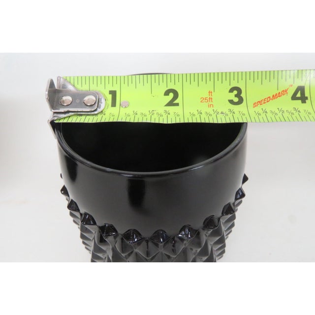 Indiana Glass Tiara Pair of 2 Glasses Cameo Black Diamond Point Tumblers 4953b For Sale In Miami - Image 6 of 9