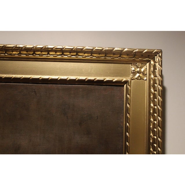 Art Deco Listed German Artist Fedor Encke (1851-1936) Antique 1913 Oil Painting Portrait For Sale - Image 3 of 10