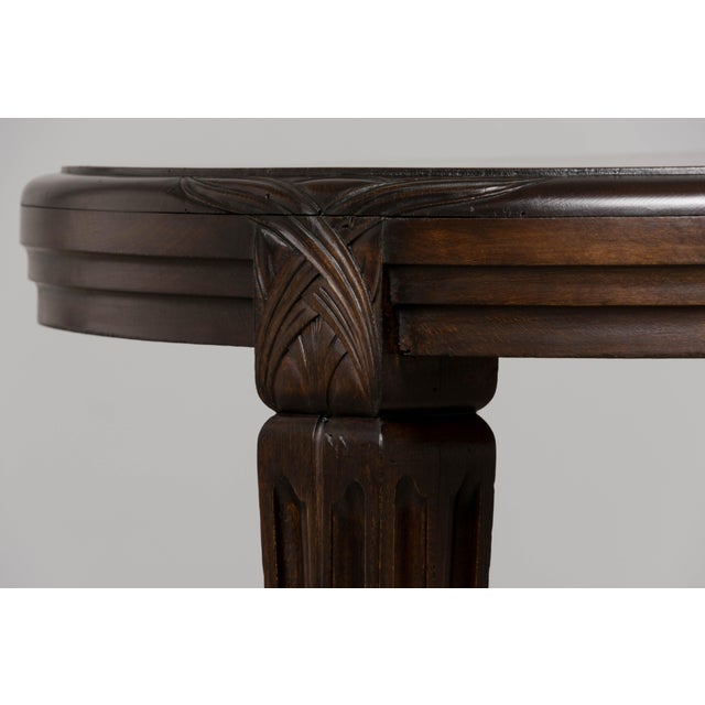 Mid 20th Century 1940s French Art Deco Oval Maple Dining Table For Sale - Image 5 of 17