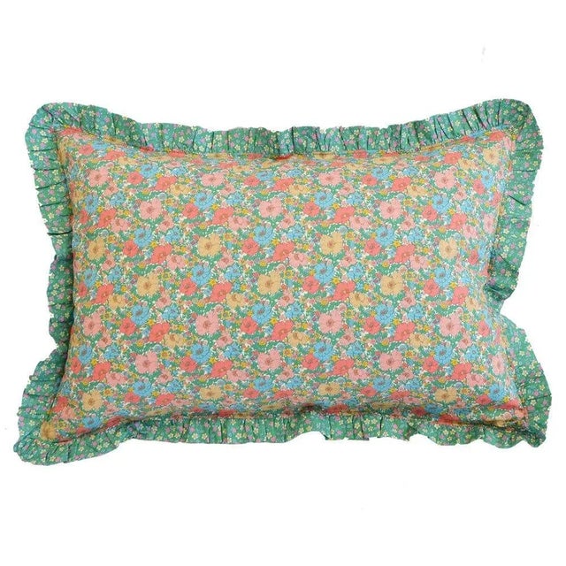 Not Yet Made - Made To Order Gathered Edge Pillowcase Made With Liberty Fabric Meadow Song & Strawberries & Cream For Sale - Image 5 of 5