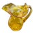 Vintage Amber Crackle Glass Mini Pitcher/Vase For Sale