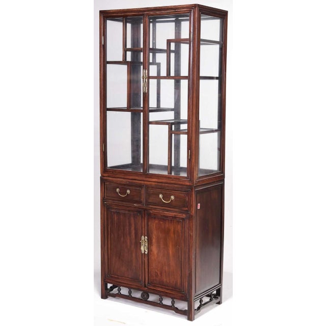 Chinese Early 20th Century A Fine Pair of Chinese Hardwood Cabinets For Sale - Image 3 of 10