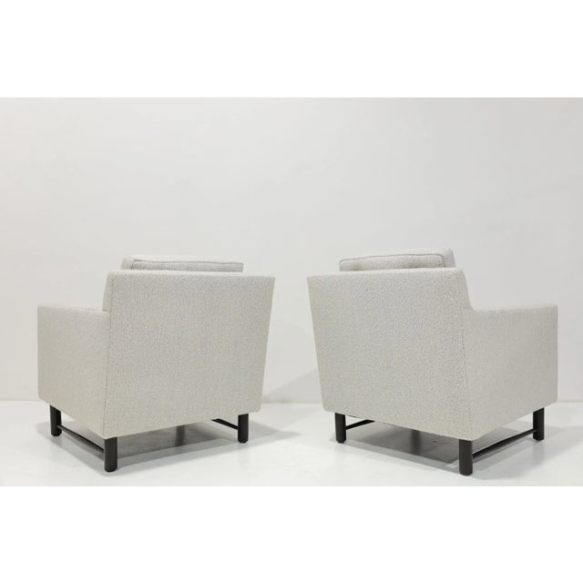 Mid 20th Century Edward Wormley for Dunbar Lounge Chairs in Holly Hunt Boucle - Set of 2 For Sale - Image 5 of 12