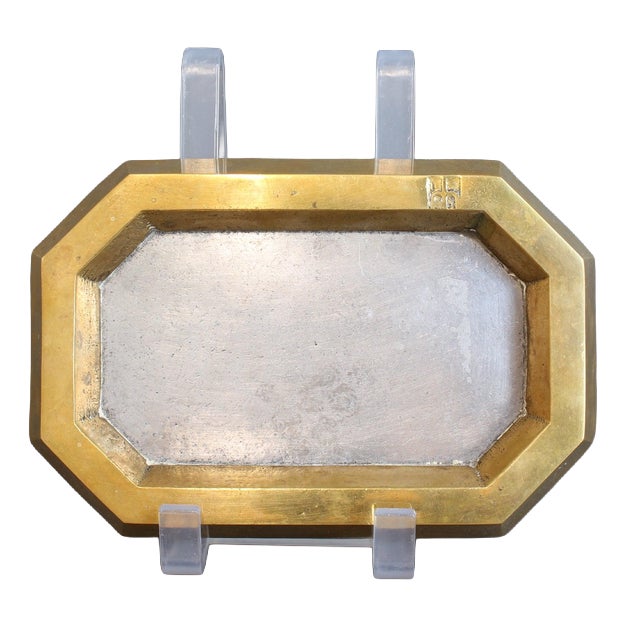 Aluminium and Brass Vide-Poche by David Marshall 1980s For Sale