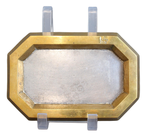 Aluminium and Brass Vide-Poche by David Marshall 1980s