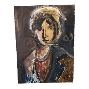 Phil Saxon Unframed Mixed Media on Paper