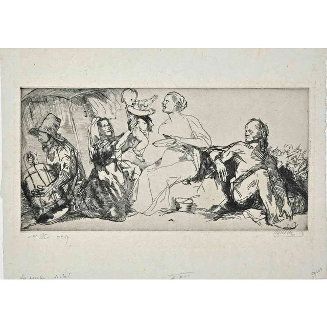 Bernard Naudin, La Soupe, Etching, Early 20th Century For Sale - Image 3 of 3