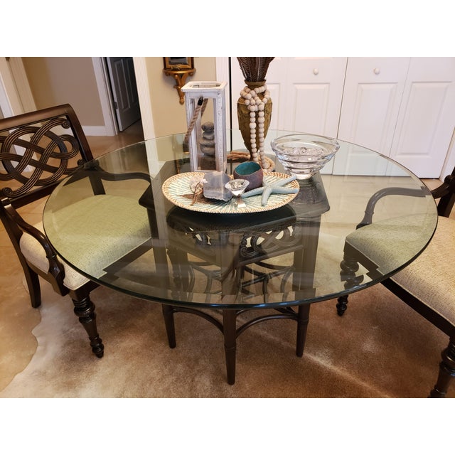 Wood Dining Table, Tommy Bahama (By Lexington), Royal Kahala Sugar and Lace For Sale - Image 7 of 16