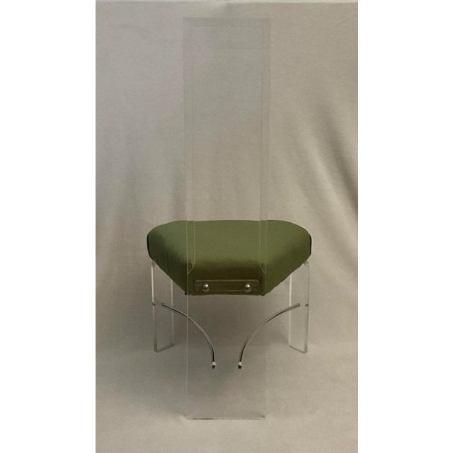 Set of 4 Hill Mfg Mid Century Modern High-Back Lucite Dining Chairs, Circa 70’s For Sale - Image 10 of 12
