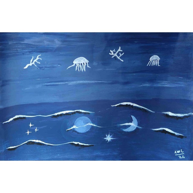 Anna Maria Caboni, Sky and Sea, Acrylic Painting, 2026 For Sale