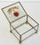 Vintage Pressed Flower Glass and Brass Lidded Display Box For Sale In Kansas City - Image 6 of 7