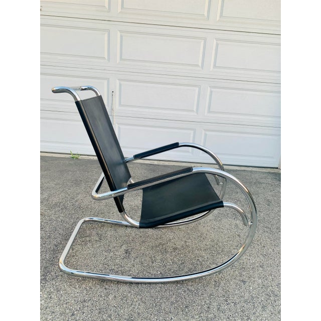 1960’s Fasem Bauhaus Style Rocking Chair For Sale - Image 4 of 8