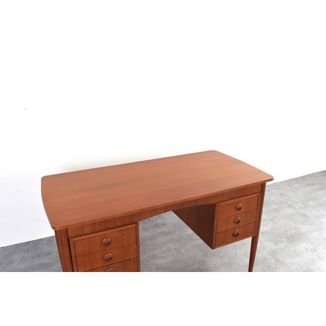 Mid-Century Modern Danish Teak Desk, 1960s For Sale - Image 14 of 18