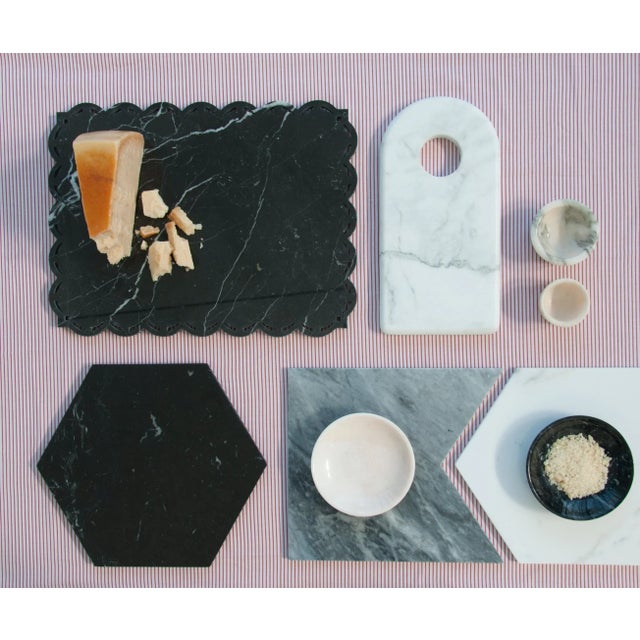 Round Pink Marble Cheese Plate For Sale - Image 9 of 12