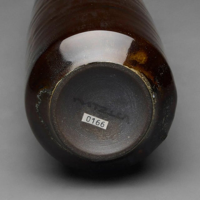 1960s Late 1960s Tall Bottle Form Vase, Private Collection of Gertrud & Otto Natzler - 1 Piece For Sale - Image 5 of 14