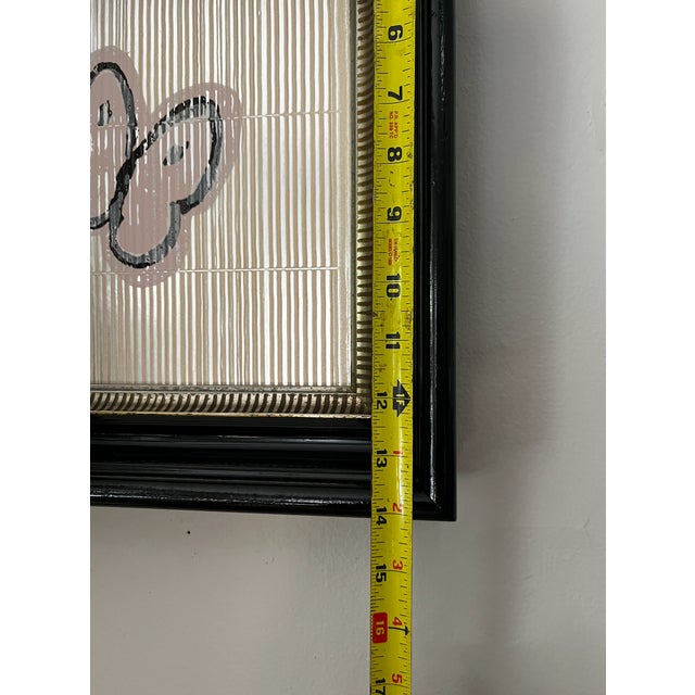 Champagne Framed Hunt Slonem Textured Butterfly Wallpaper with High Gloss Antique Frame For Sale - Image 8 of 8