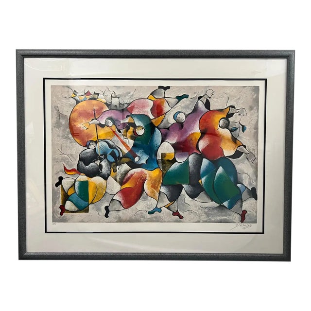 David Schluss Midnight Celebration Serigraph Hand Signed , Numbered & Stamped 1995 For Sale